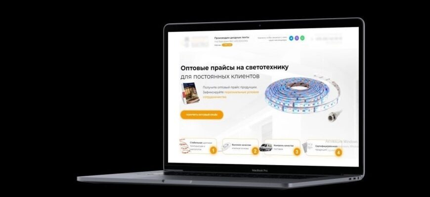 Яндекс.Директ опт светодиодной техники. 159 RUB (2,12$) заявка